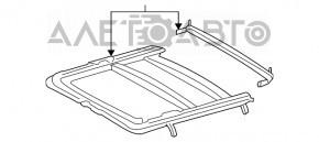 Geam asamblat Lexus RX300 RX330 RX350 RX400h 04-09 bej cu perdea