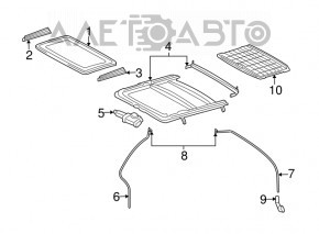 Geam asamblat Lexus RX300 RX330 RX350 RX400h 04-09 bej cu parasolar