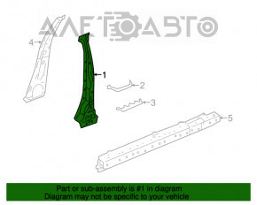 Bara caroserie centrală dreapta Honda Accord 13-17