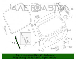 Амортизатор двери багажника правый Subaru Outback 15-19