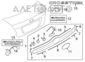 Butonul de deschidere a portbagajului pentru Subaru XV Crosstrek 13-17