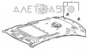 Acoperirea tavanului pentru Lexus ES300h ES350 13-18 cu deschidere pentru trapa.