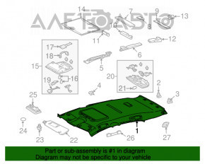 Обшивка потолка Lexus RX350 RX450h 10-15 под люк беж