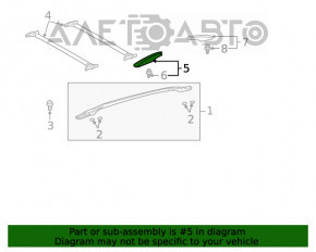 Заглушка рейлингов передняя правая Lexus RX300 RX330 RX350 RX400h 04-09 новый OEM оригинал