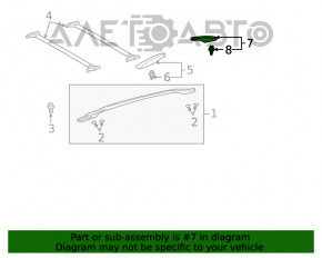 Заглушка рейлингов задняя правая Lexus RX300 RX330 RX350 RX400h 04-09 новый OEM оригинал