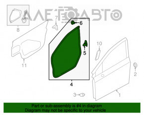 Уплотнитель двери передней правой Subaru XV Crosstrek 13-17