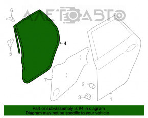 Уплотнитель двери задней левой Subaru Forester 14-18 SJ