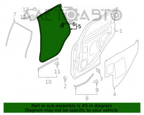 Garnitura ușii din spate stânga pentru Subaru Forester 19- SK