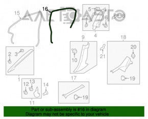 Garnitura de ușă spate dreapta pentru Subaru XV Crosstrek 13-17