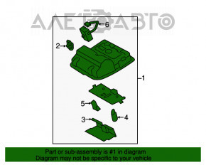 Plafonul de iluminare frontal pentru Toyota Camry v50 12-14 SUA fără plafon panoramic