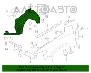 Aripa fata dreapta Nissan Maxima A36 16-