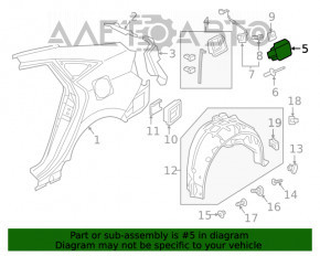 Лючок бензобака Honda Civic X FC 16-21 тип 2