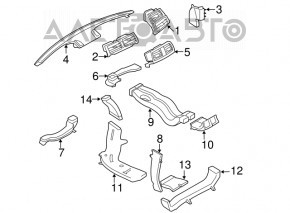 Воздуховод левый BMW X5 E70 07-13