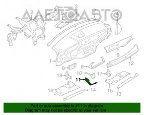 Moldură panou frontal dreapta BMW X5 F15 14-18 crom