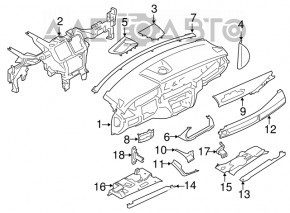 Moldură panou frontal dreapta BMW X5 F15 14-18 crom