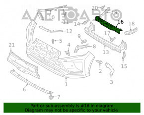 Suport bara fata, centru sus Mitsubishi Eclipse Cross 18- OEM original nou.