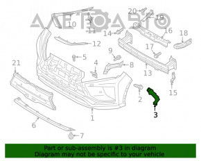 Suportul de montare a bara fata, aripa stanga Mitsubishi Eclipse Cross 18- nou OEM original