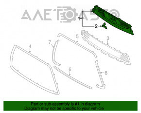 Решетка радиатора grill Mitsubishi Outlander Sport ASX 11-15 дорест