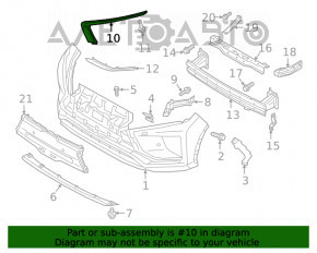 Moldura bara fata stanga superioara Mitsubishi Eclipse Cross 18-