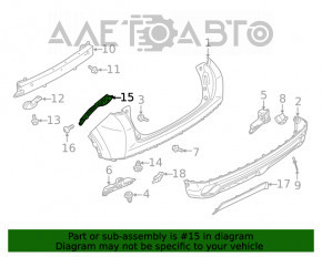 Suportul pentru bara spate aripa dreapta Mitsubishi Eclipse Cross 18-