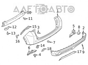 Amplificatorul de bara spate Mitsubishi Eclipse Cross 18-