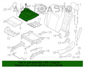 Scaun șofer Subaru Outback 15-19 fără airbag, material textil negru