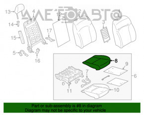 Scaun șofer Subaru XV Crosstrek 13-17 cu airbag, manual, încălzire, piele neagră