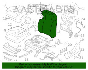 Scaun șofer Subaru Forester 19- SK fără airbag, electric, negru cu gri, pentru curățare.