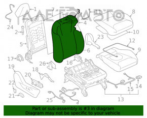 Пассажирское сидение Subaru Forester 19- SK без airbag, механич, черное с серым