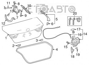 Capac portbagaj Toyota Camry v70 18- fără spoiler