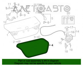 Garnitura capac portbagaj Toyota Camry v70 18- nou original