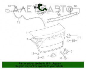 Buclele capacului portbagajului stânga Toyota Avalon 13-18