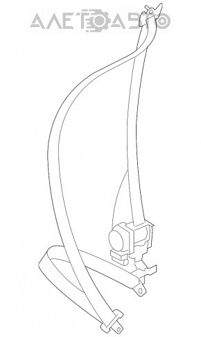 Centura de siguranță pentru șofer Subaru Legacy 15-19, neagră.