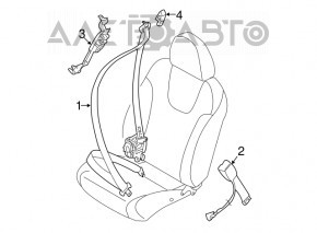 Centura de siguranță pentru șofer Subaru XV Crosstrek 13-17, neagră