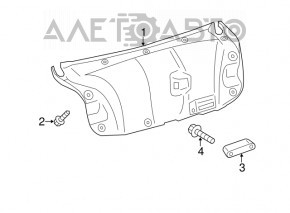 Обшивка крышки багажника Lexus ES300h ES350 13-18 черн