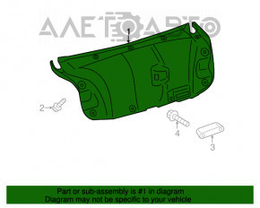 Capacul portbagajului pentru Lexus ES300h ES350 13-18 negru, uzat.