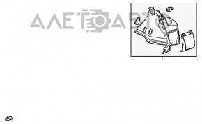 Capacul arcului drept Lexus CT200h 11-17 negru zgâriat