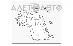 Capacul arcului stâng al Lexus CT200h 11-17 lipsește.