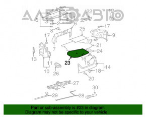 Картон пола багажника Toyota Solara 2.4 04-08