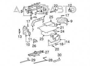 Covor portbagaj din carton pentru Toyota Solara 2.4 04-08