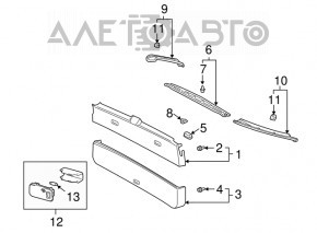 Capacul portbagajului din material textil pentru Lexus RX300 RX330 RX350 RX400h 04-09, gri