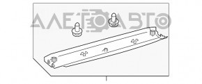 Capacul portbagajului superior al usii Lexus RX350 RX450h 16-22, negru.