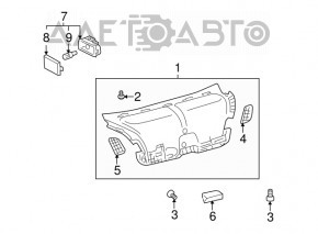 Capacul portbagajului pentru Lexus LS460 LS600h 07-12 fără mecanism de închidere automată