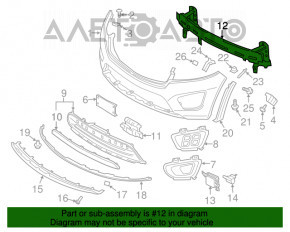 Amplificatorul de bara fata Kia Sorento 16-18, versiunea pre-restilizare, fara control de croaziera, fabricat in SUA.