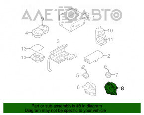 Динамик торпедный BMW X5 E70 07-13 с пищалкой