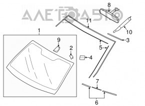 Geam spate Subaru Legacy 15-19