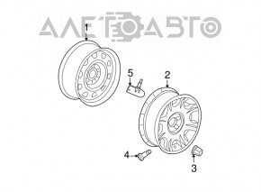 Piuliță roată d21 M14x1.5 Dodge Challenger 09-