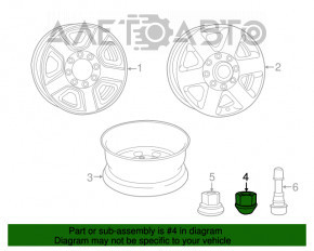 Piuliță roată d22 M14x1.5 Dodge Charger 11-20 sub jantă