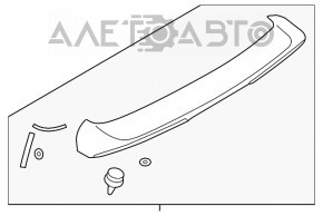 Спойлер двери багажника Mitsubishi Outlander Sport ASX 10-