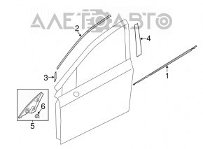 Уголок двери передней правой Subaru XV Crosstrek 13-17 OEM